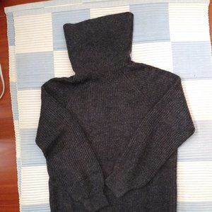 Suzy Shier Cowl Neck Tunic Length Sweater in Charcoal Medium NWT